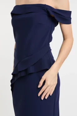 - abito blu in 72% pa 28% ea morbido ed elastico