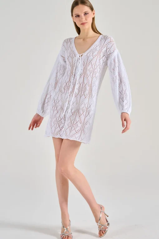 Abito jacotte cotone bianco