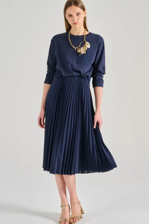 Abito jersey blu