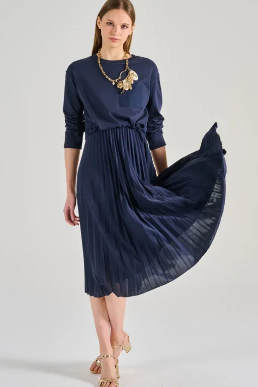 Abito jersey blu