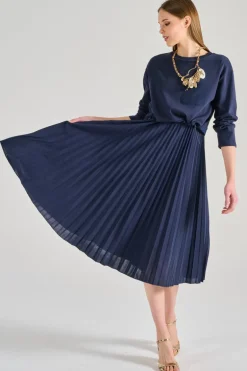 Abito jersey blu