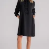 Abito nero 70% triacetato 30% poliestere