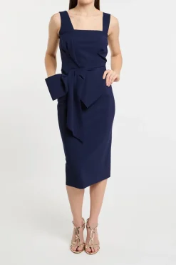 Abito slim jersey blu