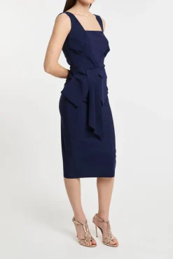 Abito slim jersey blu