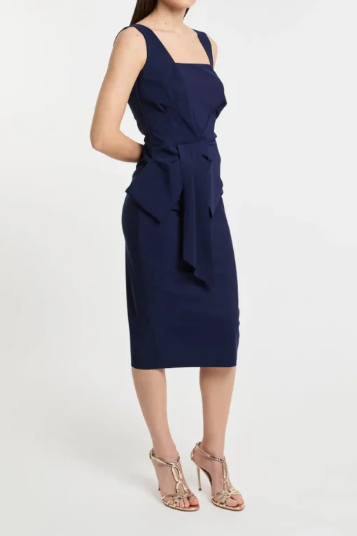 Abito slim jersey blu