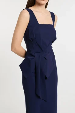 Abito slim jersey blu