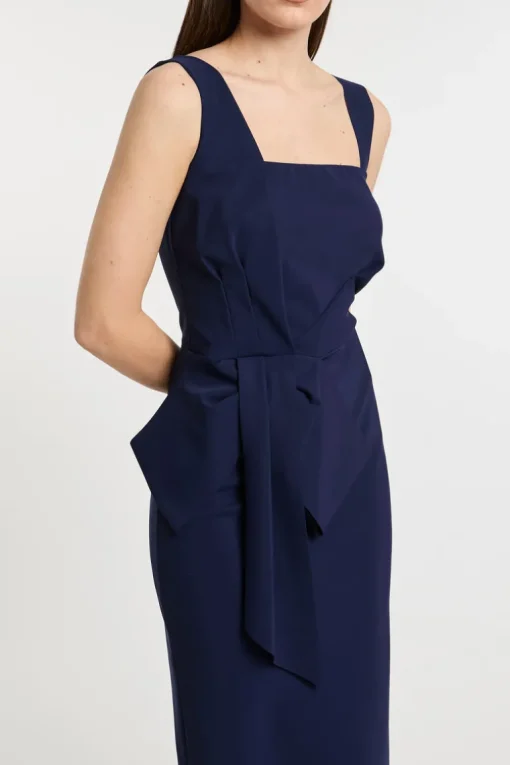 Abito slim jersey blu