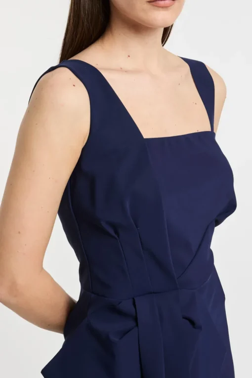 Abito slim jersey blu