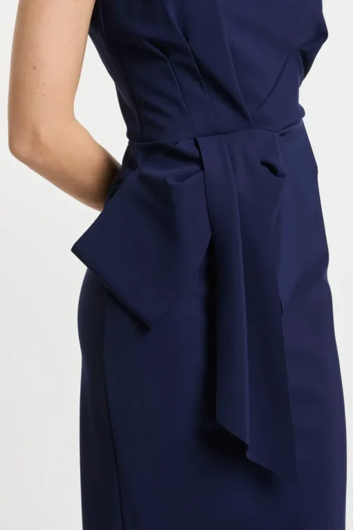 Abito slim jersey blu