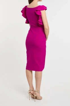 Abito slim jersey viola