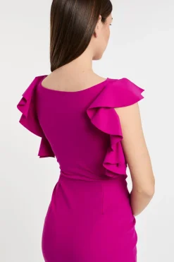 Abito slim jersey viola