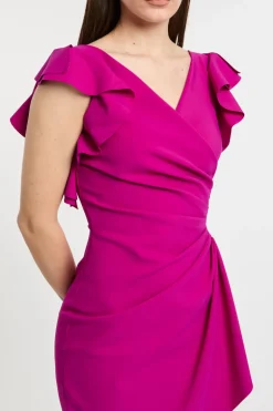 Abito slim jersey viola