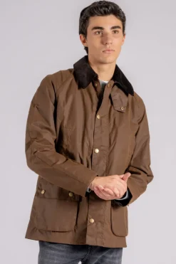 Ashby wax jacket 100% cotone marrone