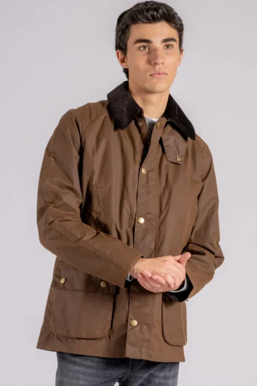 Ashby wax jacket 100% cotone marrone