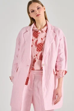 Balia8 cappotto tessuto rosa