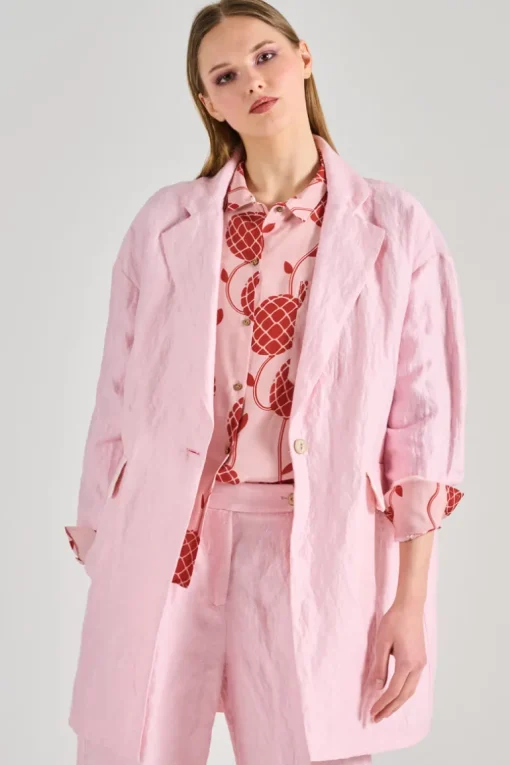 Balia8 cappotto tessuto rosa