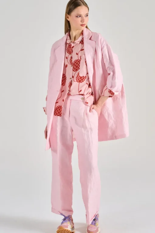 Balia8 cappotto tessuto rosa
