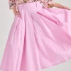 Balia8 gonna tessuto rosa