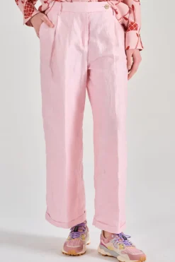 Balia8 pantaloni tessuto rosa