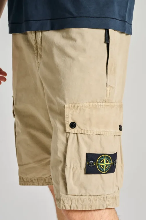 Bermuda shorts tessuto beige