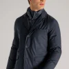 Blazer liscio con pettorina staccabile blu uomo