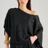 Blusa principe tessuto nero