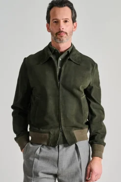 Bomber pelle verde