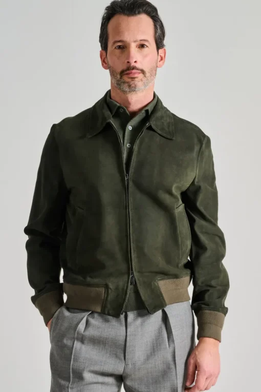 Bomber pelle verde