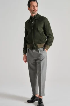 Bomber pelle verde