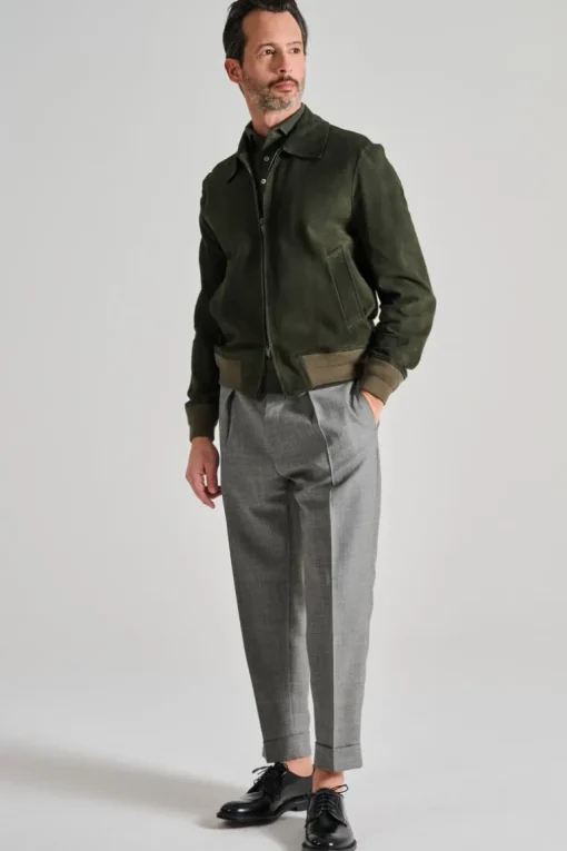 Bomber pelle verde