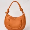 Borsa demi piuma knot s arancione