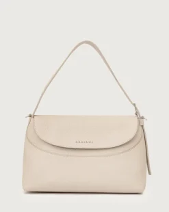 Borsa nana soft pelle martellata beige