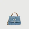 Borsa postina baby tela blu