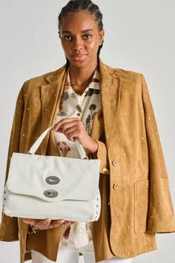 Borsa postina daily s pelle bianco