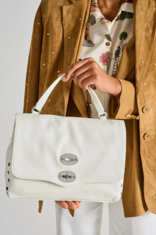Borsa postina daily s pelle bianco