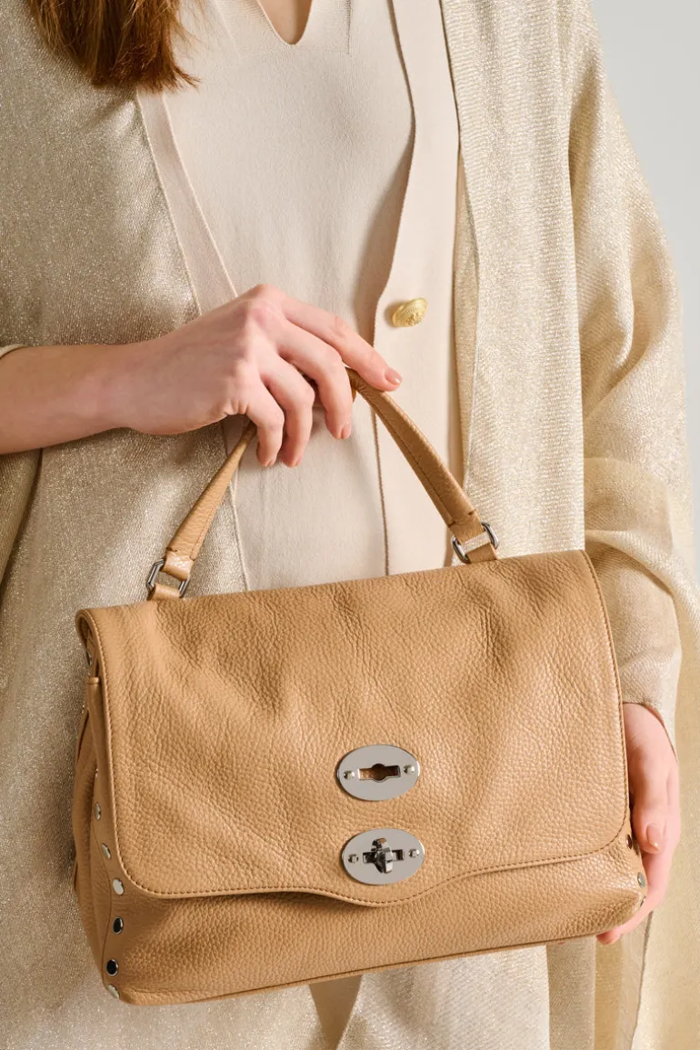 Borsa postina s daily pelle marrone