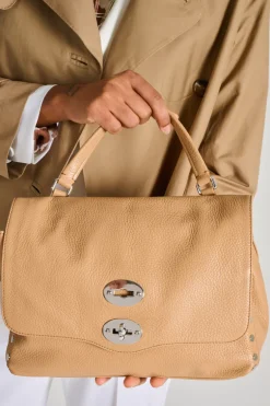 Borsa postina s daily pelle marrone