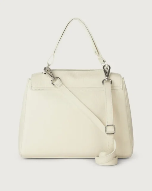 Borsa sveva soft media pelle bianco