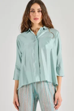 Camicia 100% cotone azzurro