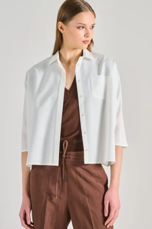 Camicia 100% cotone bianca
