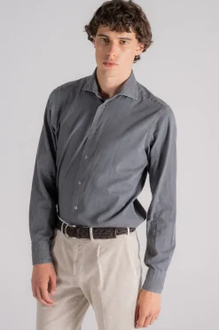 Camicia 100% cotone grigio