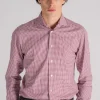 Camicia 100% cotone rosso