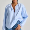 Camicia azzurro cotone