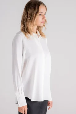 Camicia beige in acetato/seta