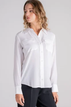 Camicia bianco 100% seta