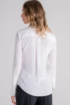 Camicia bianco 100% seta