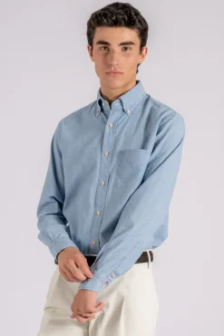 Camicia blu 100% cotone