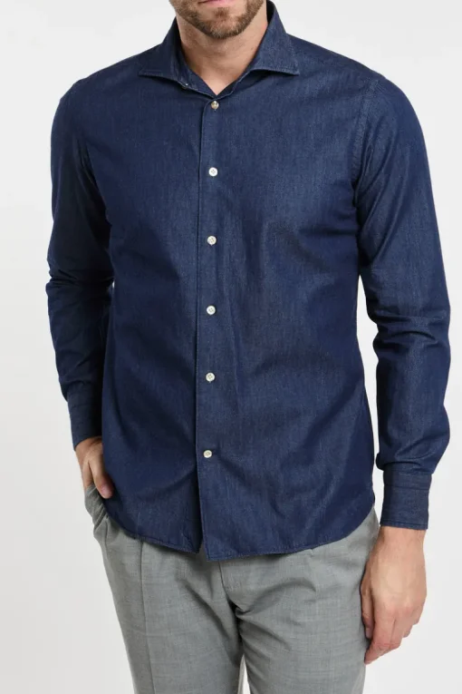 Camicia blu uomo