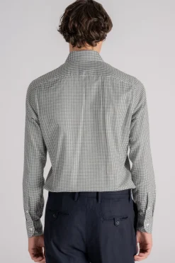 Camicia collo alla francese 100% cotone verde