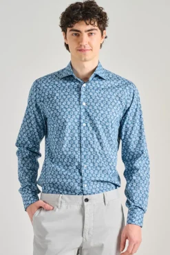 Camicia cotone blu
